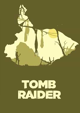 Tomb Raider Silhouette Poster
