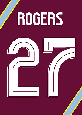 Morgan Rogers 27 Aston Villa Shirt Design