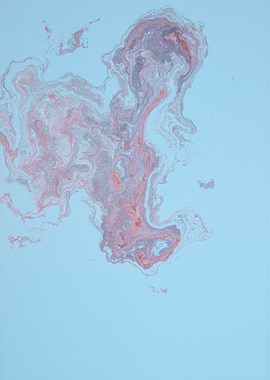 Abstract Fluid Art in Blue and Red