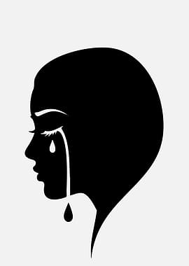 Crying Woman Silhouette