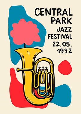 Central Park Jazz Festival 1992 Poster