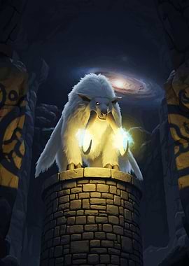 Glowing Creature Stone Pedestal