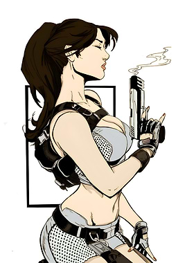 Lara croft with Gun