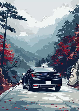 Acura TLX on Mountain Road