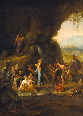 Moses Striking Water from the Rock