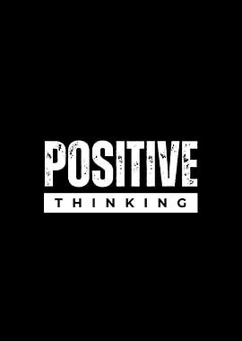 Positive Thinking Text Art
