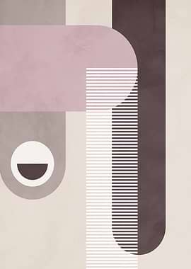 Abstract Geometric Shapes in Muted Tones