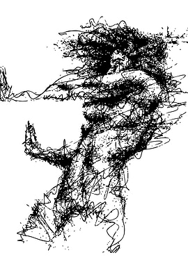 Abstract Figure in Motion