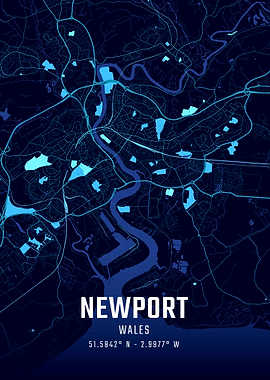 Newport Midnight City Map
