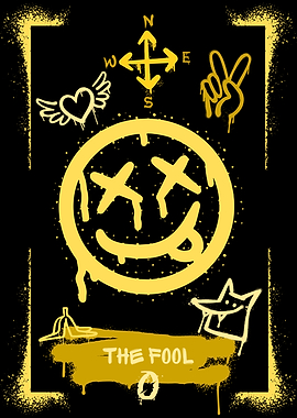 The Fool Tarot Card Graffiti Art
