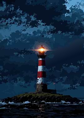 Lighthouse at Night