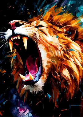 Roaring Lion Digital Art
