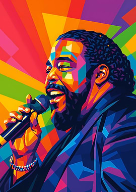 Barry White Colorful Portrait