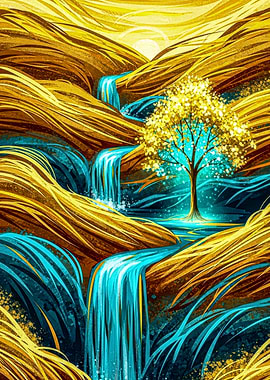 Golden Oasis of Life