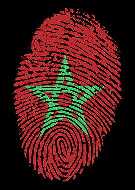 Morocco Flag Fingerprint