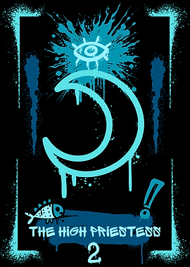 The High Priestess Graffiti Tarot Card Art