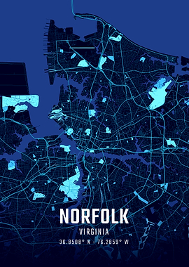 Norfolk Midnight City Map