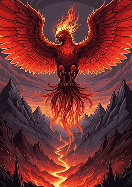 Fiery Phoenix Rising