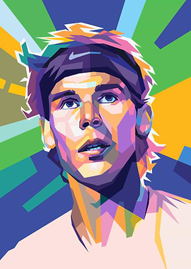 Rafael Nadal Pop Art Portrait