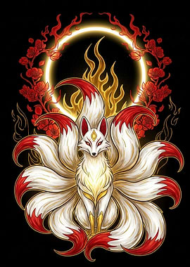 Nine-tailed Fox Digital Art