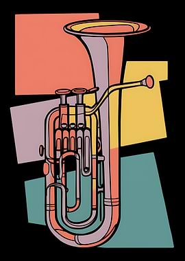 Euphonium with Geometric Shapes