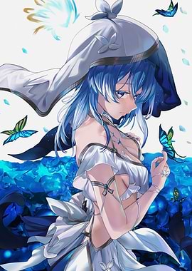 Girl with Butterflies