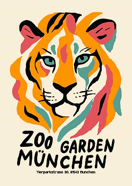 Zoo Garden München Tiger Poster