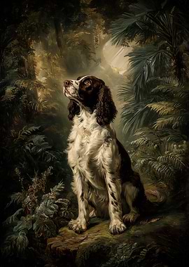 Springer Spaniel in Forest