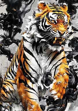 Fierce Tiger Art