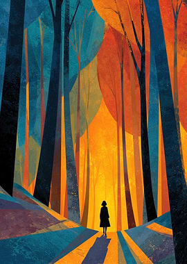 Abstract Forest -Forest of Golden Dreams