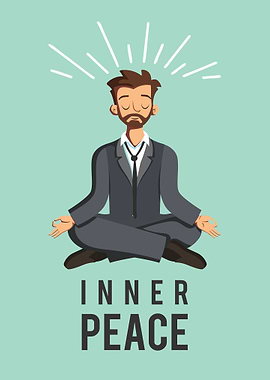 Meditating Businessman Seeking Inner Peace