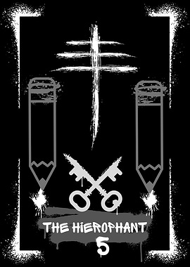 The Hierophant Tarot Card Graffiti Art