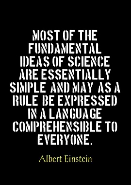 Einstein Quote: Science and Simplicity