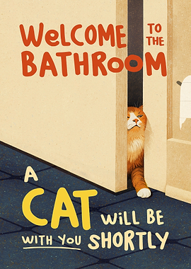 Welcome to the Bathroom Cat