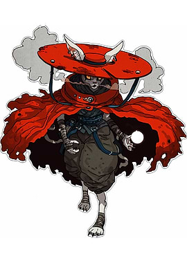 Anthropomorphic Cat Mage with Red Hat