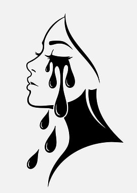 Crying Woman Silhouette
