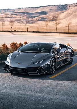 Gray Lamborghini Huracan