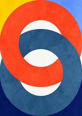 Interlocking Circles Abstract Art