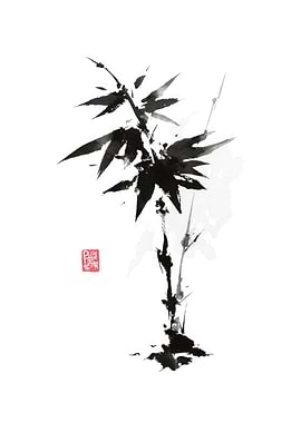 Ink Bamboo Painting