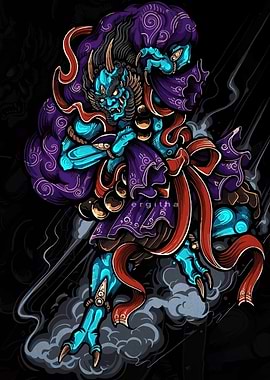 Japanese Demon Illustration