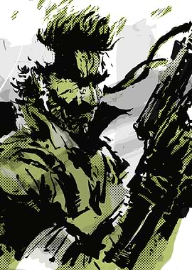 Solid Snake Digital Art