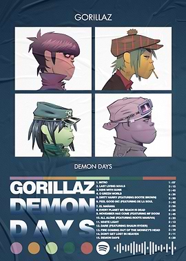Gorillaz - Demon Days Album Cover
