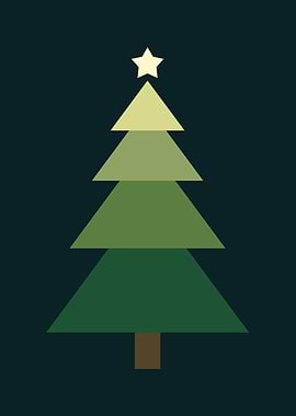 Geometric Christmas Tree Illustration