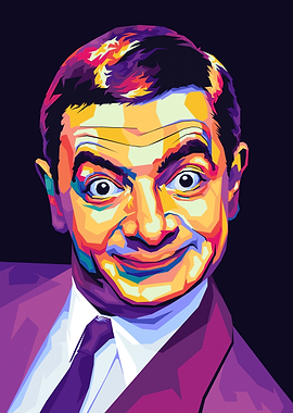Mr. Bean Colorful Portrait