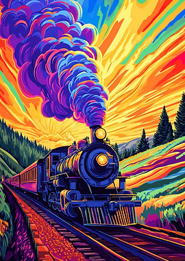 Colorful Train Journey