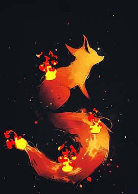 Fiery Fox Illustration