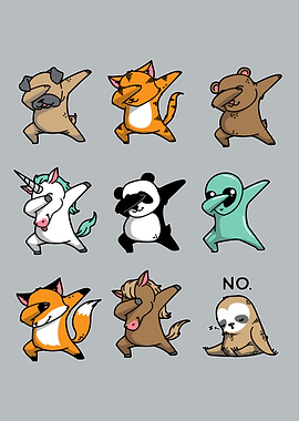 Dabbing Animals Cartoon Compilation