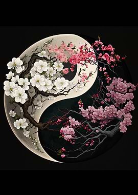 Yin Yang Cherry Blossom Tree