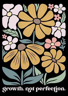 Floral Illustration with Inspirational Quote