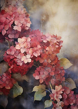 Red and Pink Hydrangea